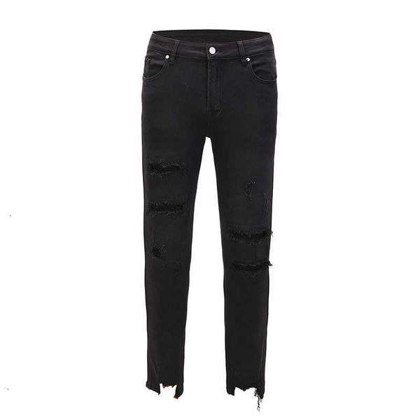 men's jeans high street hole destroyed raw ee brim stretched tall-waisted straight waist fringe casual pencil hip hop denim vnvc x8ip, Blue
men's jeans high street hole destroyed raw ee brim stretched tall-waisted straight waist fringe casual pencil hip hop denim vnvc x8ip, Blue