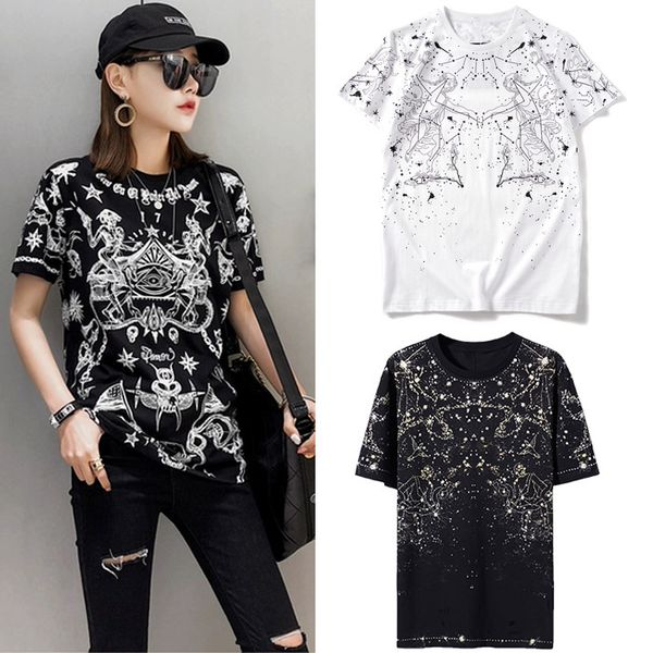 2019 tee ladies street wear girl relax fit t-shirts printed tattoo round neck soft cotton causal women, White
2019 tee ladies street wear girl relax fit t-shirts printed tattoo round neck soft cotton causal women, White