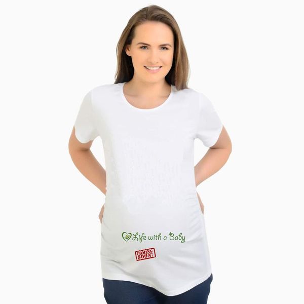maternity & tees baby coming soon women pregnancy tshirt clothing clothes funny pattern print short sleeve casual t-shirt ropa de mujer, White
maternity & tees baby coming soon women pregnancy tshirt clothing clothes funny pattern print short sleeve casual t-shirt ropa de mujer, White