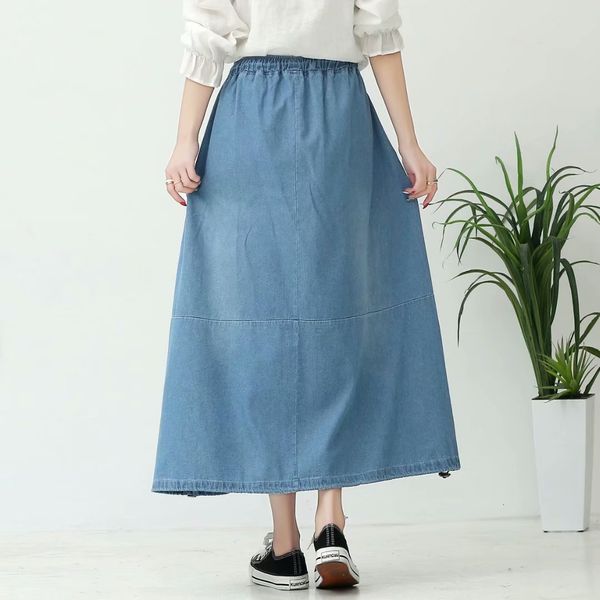2021 spring new chic denim women a-line long high elastic waist skirt jeans skirts lmdp, Black
2021 spring new chic denim women a-line long high elastic waist skirt jeans skirts lmdp, Black
