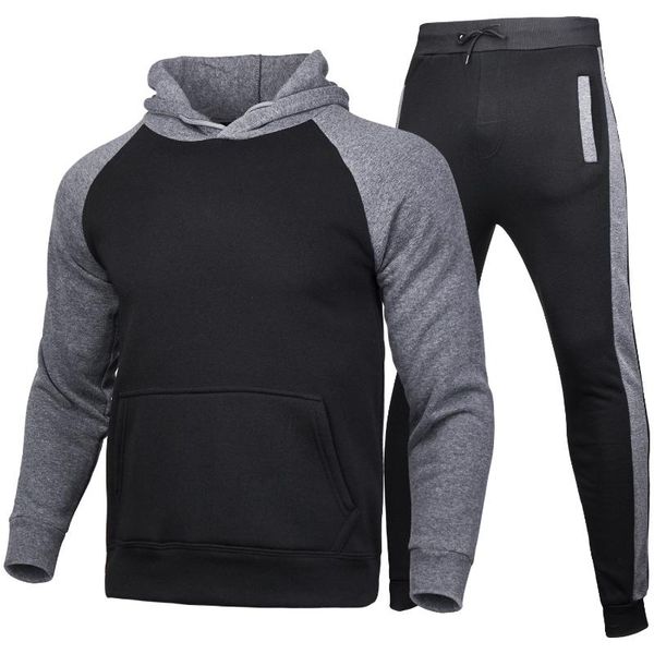 autumn winter men's hoodie and pants two piece set plush solid color leisure tracksuit, Gray
autumn winter men's hoodie and pants two piece set plush solid color leisure tracksuit, Gray