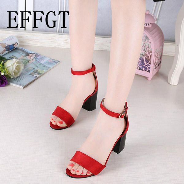 sandals effgt summer red hollow women pumps thick high heel ankle strap mujer fashion roman sandal female party shoes, Black
sandals effgt summer red hollow women pumps thick high heel ankle strap mujer fashion roman sandal female party shoes, Black