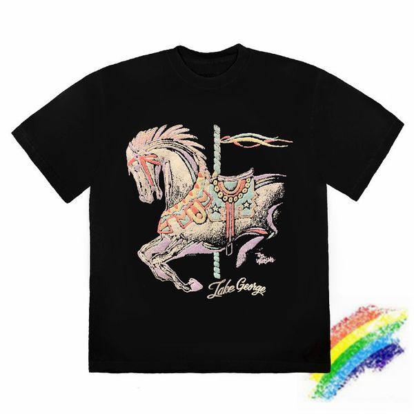 2021 new streetwear travis scott carousel horse t-shirt men women astroworld t shirt mens tees qdaf, Black
2021 new streetwear travis scott carousel horse t-shirt men women astroworld t shirt mens tees qdaf, Black