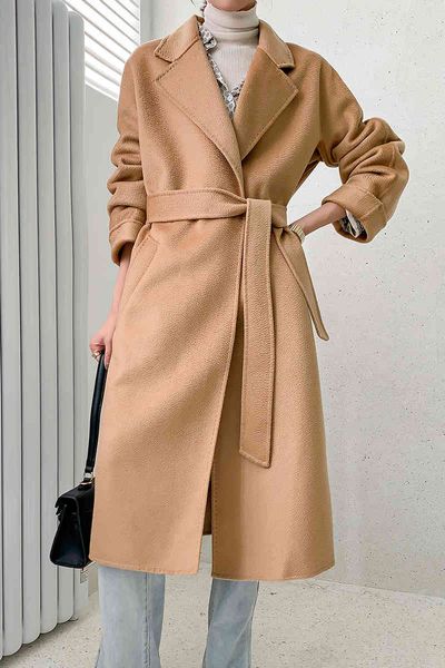 women's trench coats autumn and winter fashion wool coat women's long thickened water ripple fabric emo5, Tan;black
women's trench coats autumn and winter fashion wool coat women's long thickened water ripple fabric emo5, Tan;black