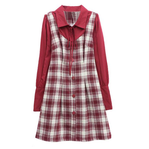 perhaps u women french retro red dress plaid patchwork single-breasted turn down collar bow long sleeve mini dress spring d2417 210529, Black;gray
perhaps u women french retro red dress plaid patchwork single-breasted turn down collar bow long sleeve mini dress spring d2417 210529, Black;gray