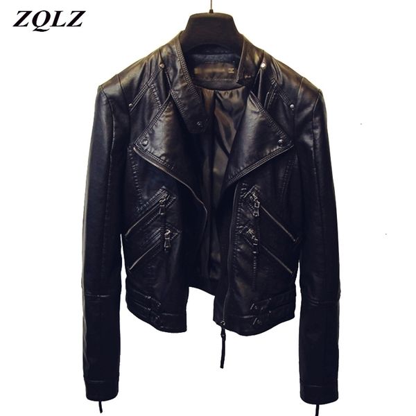 zqlz bomber biker motorcycle leather jacket women new spring autumn short coat zipper black faux leather jackets womens 201030
zqlz bomber biker motorcycle leather jacket women new spring autumn short coat zipper black faux leather jackets womens 201030