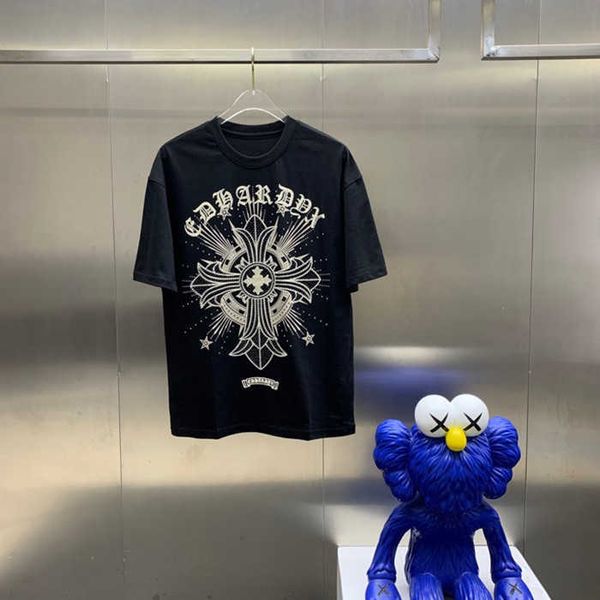 fashion outlet 21ss chrome fengchao brand spring ch kro sanskrit cross letter drill casual short sleeve versatile t-shirt for men and women, White;black
fashion outlet 21ss chrome fengchao brand spring ch kro sanskrit cross letter drill casual short sleeve versatile t-shirt for men and women, White;black