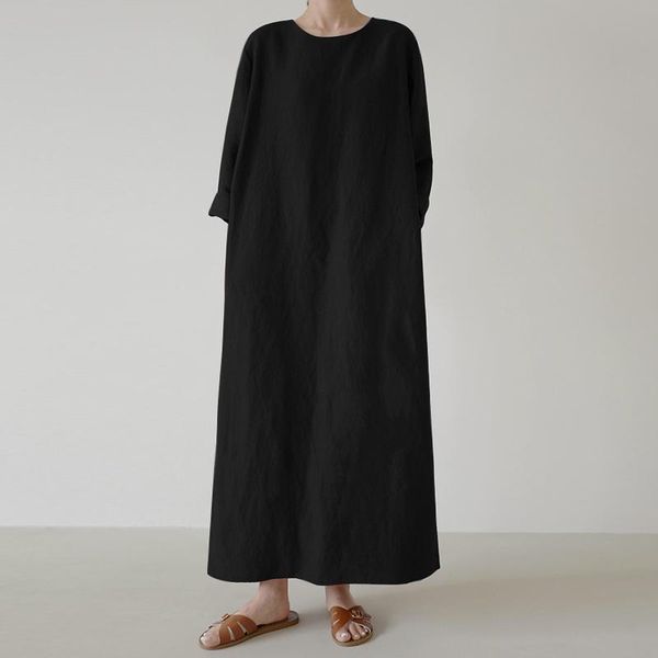 casual dresses zanzea oversized women solid maxi long dress autumn sleeve loose o neck baggy sundress robe cotton vestidos kaftan, Black;gray
casual dresses zanzea oversized women solid maxi long dress autumn sleeve loose o neck baggy sundress robe cotton vestidos kaftan, Black;gray