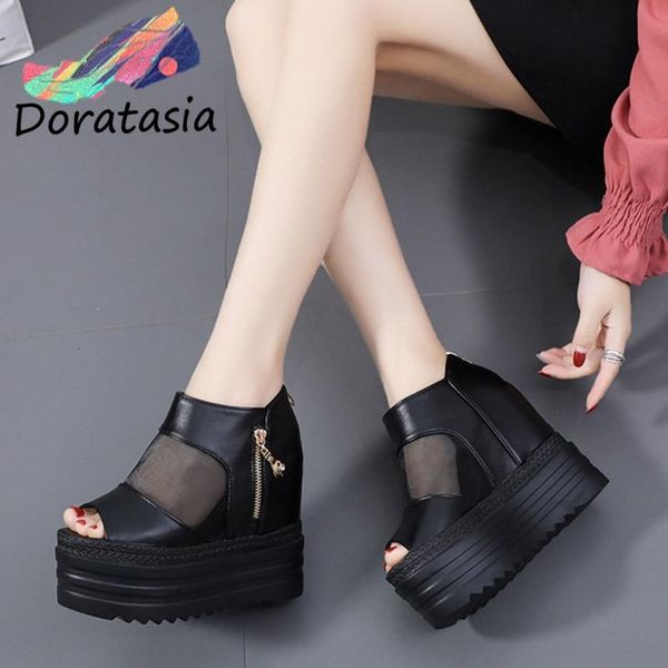 sandals doratasia 2021 arrival women solid zipper platform open toe shoes height increasing casual, Black
sandals doratasia 2021 arrival women solid zipper platform open toe shoes height increasing casual, Black