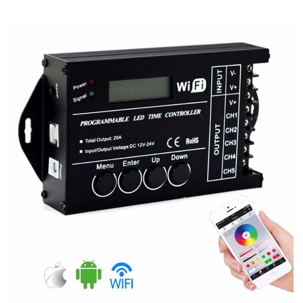 wifi programable time rgb led controller 5 channel 20a strip light controller aquariums fish tank plant grow light control
wifi programable time rgb led controller 5 channel 20a strip light controller aquariums fish tank plant grow light control