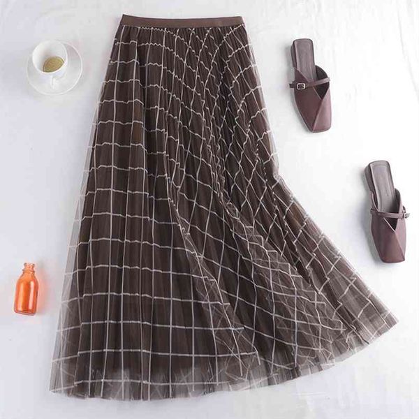 spring & autumn simple lattice elastic high waist slimming casual all-match women a-line pleated skirt 210527, Black
spring & autumn simple lattice elastic high waist slimming casual all-match women a-line pleated skirt 210527, Black