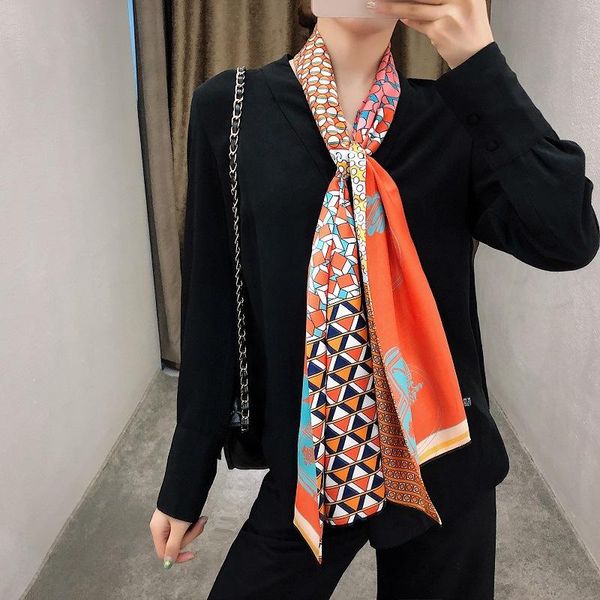 scarves h family's maxtwill double-layer double-sided simulation silk scarf women's ribbon long headband hair band fashion, Blue;gray
scarves h family's maxtwill double-layer double-sided simulation silk scarf women's ribbon long headband hair band fashion, Blue;gray