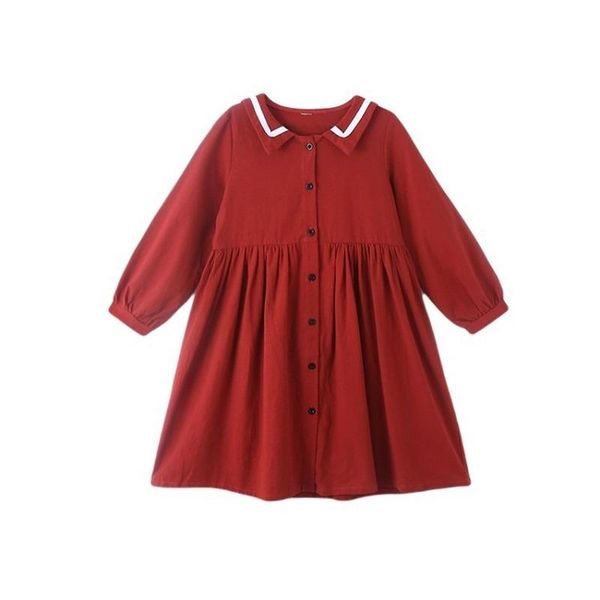 girl's dresses baby girls cotton dress wine red 2021 spring kids clothes long sleeve buttons toddler outwear fashion,#5933, Red;yellow
girl's dresses baby girls cotton dress wine red 2021 spring kids clothes long sleeve buttons toddler outwear fashion,#5933, Red;yellow