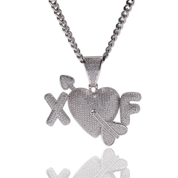 pendant necklaces custom 2 letters an arrow through the heart necklace hip hop full iced out cubic zirconia gold sliver cz stone, Silver
pendant necklaces custom 2 letters an arrow through the heart necklace hip hop full iced out cubic zirconia gold sliver cz stone, Silver