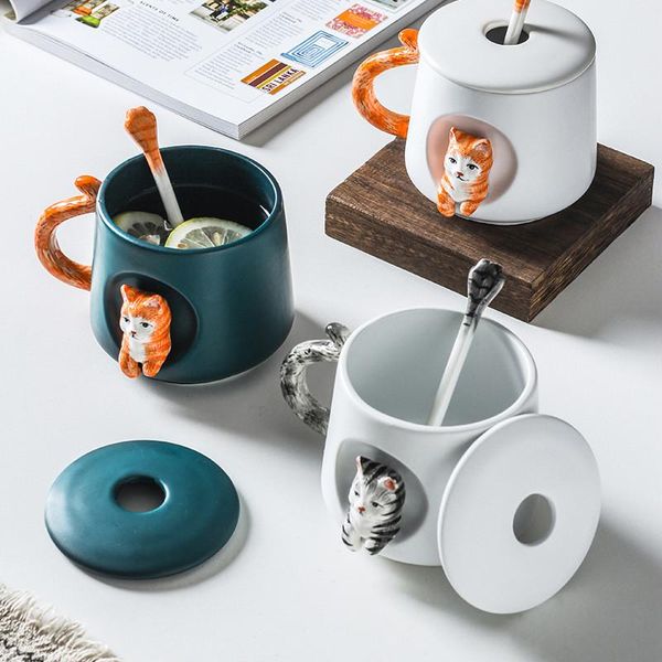 mugs 3d relief cartoon ceramics cat mug set with saucers spoon coffee milk cute creative breakfast drinkware birthday gift
mugs 3d relief cartoon ceramics cat mug set with saucers spoon coffee milk cute creative breakfast drinkware birthday gift