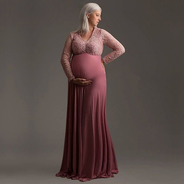 maternity dresses women v-neck lace stitching pregnants pgraphy props long maternity dress clothes for family p shoot, White
maternity dresses women v-neck lace stitching pregnants pgraphy props long maternity dress clothes for family p shoot, White