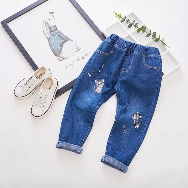 2021 kids clothes boys and girls new spring autumn item children cute embroidery cat design jeans pant, Blue
2021 kids clothes boys and girls new spring autumn item children cute embroidery cat design jeans pant, Blue