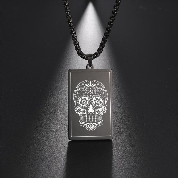 pendant necklaces fishhook big skull black gold color necklace supernatural gothic amulet stainless steel gift for woman man box chain jewel, Silver
pendant necklaces fishhook big skull black gold color necklace supernatural gothic amulet stainless steel gift for woman man box chain jewel, Silver