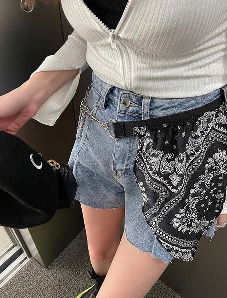 women's shorts summer 2021 casual women patchwork chains denim cowboy pants for ladies ddxgz2 6.09, White;black
women's shorts summer 2021 casual women patchwork chains denim cowboy pants for ladies ddxgz2 6.09, White;black