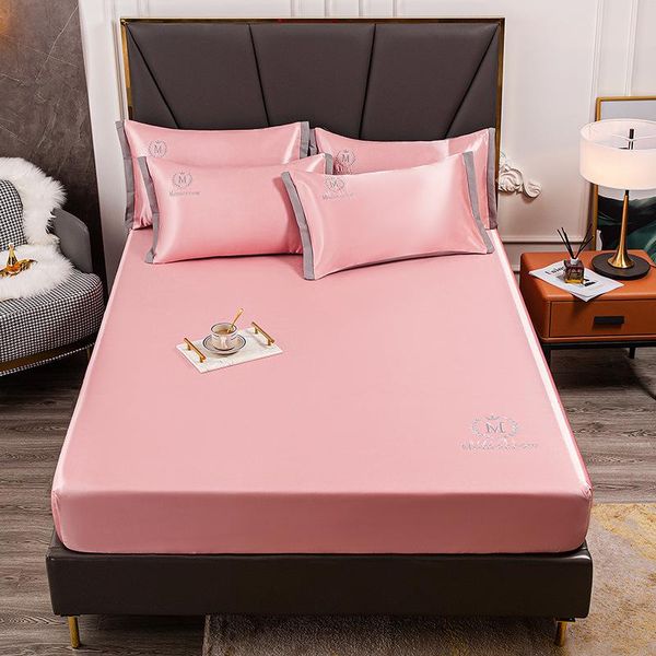 sheets & sets ice silk solid color fitted sheet summer bedspread bed cover comfortable three piece machine washable mattress protective
sheets & sets ice silk solid color fitted sheet summer bedspread bed cover comfortable three piece machine washable mattress protective