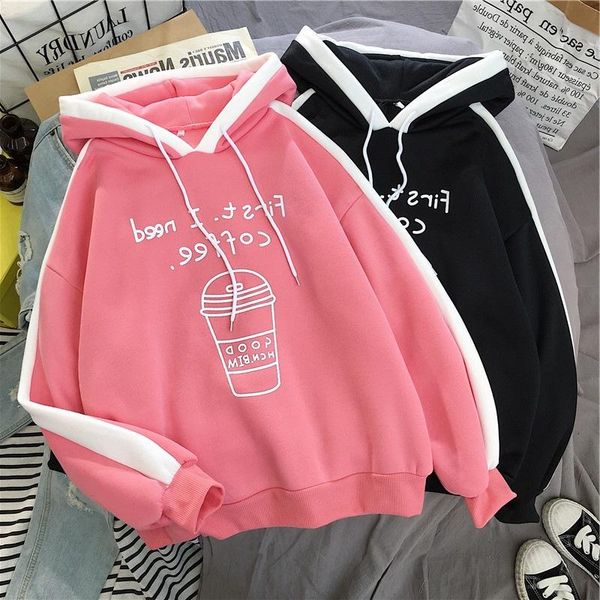 women's hoodies & sweatshirts patchwork cute oversized women letter printing loose warm hooded clothes sweatshirt hoodie streetwear, Black
women's hoodies & sweatshirts patchwork cute oversized women letter printing loose warm hooded clothes sweatshirt hoodie streetwear, Black