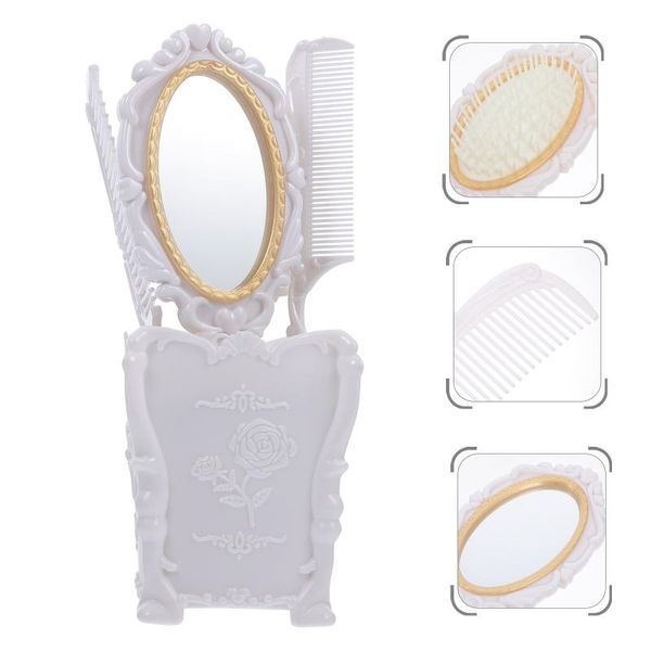 hair brushes 1 set creative mirror comb makeup vanity kit handheld and, Silver
hair brushes 1 set creative mirror comb makeup vanity kit handheld and, Silver