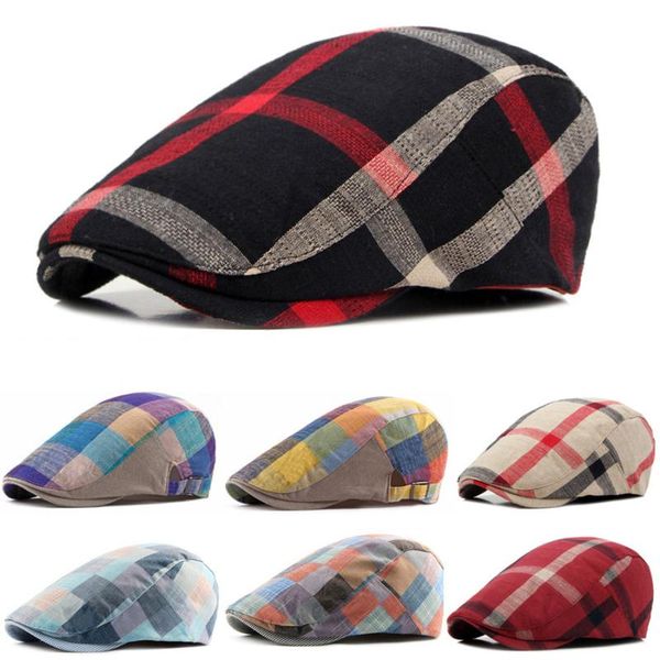 berets men women classic englad style plaid caps casual sports cotton hats boina casquette flat cap painter, Blue;gray
berets men women classic englad style plaid caps casual sports cotton hats boina casquette flat cap painter, Blue;gray