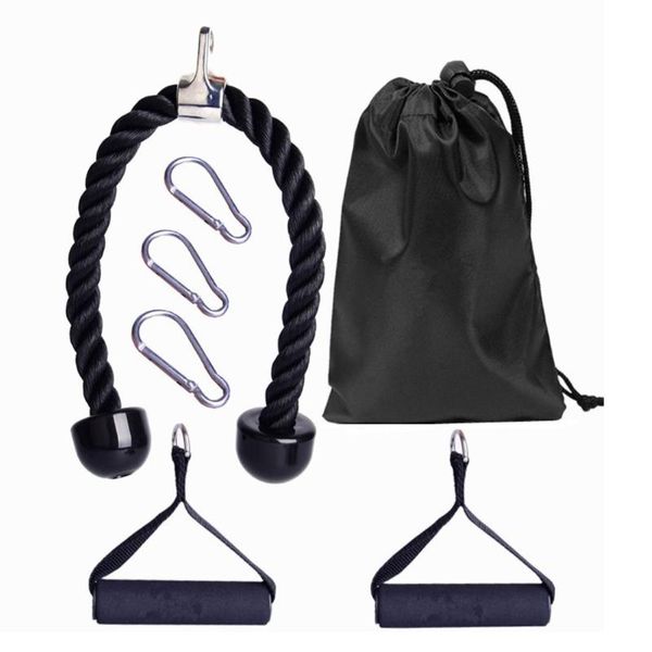 accessories 7 pcs tricep rope pull down set 2 exercise handles 3 carabiner clips cable attachment for gym
accessories 7 pcs tricep rope pull down set 2 exercise handles 3 carabiner clips cable attachment for gym