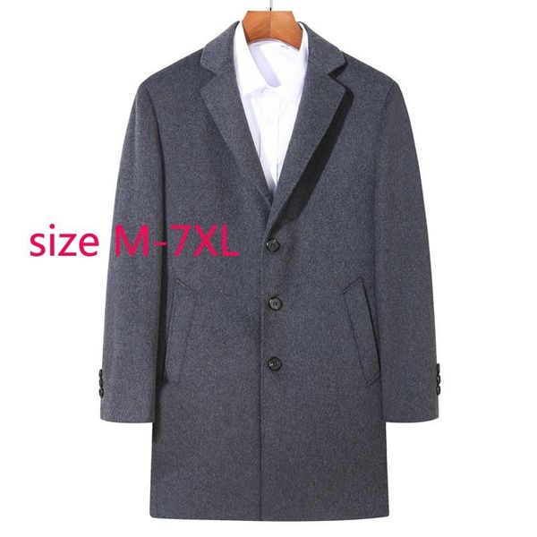 men's wool & blends arrival fashion super large autumn winter thick men long suit collar woolen casual single breasted coat plus size m, Black
men's wool & blends arrival fashion super large autumn winter thick men long suit collar woolen casual single breasted coat plus size m, Black