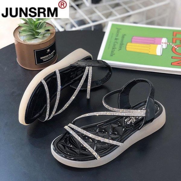 sandals 2021 summer footwear ladies rhinestones women's shoes increasing women slippers muffins crystal elastic band, Black 
sandals 2021 summer footwear ladies rhinestones women's shoes increasing women slippers muffins crystal elastic band, Black