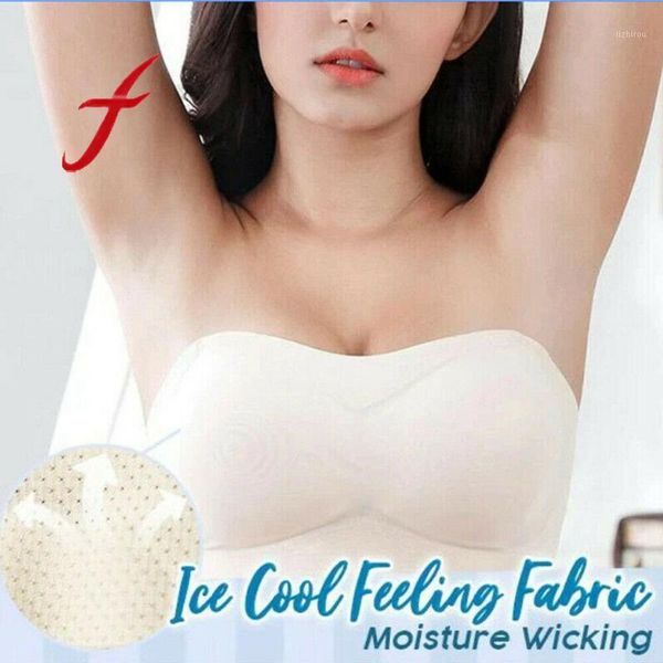 feitong women ice silk chest wrap bra women's strapless tube air crop short braes posture soutien gorge bustiers & corsets, Black;white
feitong women ice silk chest wrap bra women's strapless tube air crop short braes posture soutien gorge bustiers & corsets, Black;white