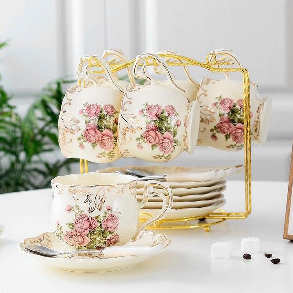 mugs creative ceramic coffee cup and saucer hand painted rose porcelain tea spoon classic drink gift
mugs creative ceramic coffee cup and saucer hand painted rose porcelain tea spoon classic drink gift