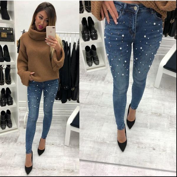 women blue jeans pants skinny pearl beaded black jeans summer spring ladies high waist zipper fly denim casual mom jeans
women blue jeans pants skinny pearl beaded black jeans summer spring ladies high waist zipper fly denim casual mom jeans