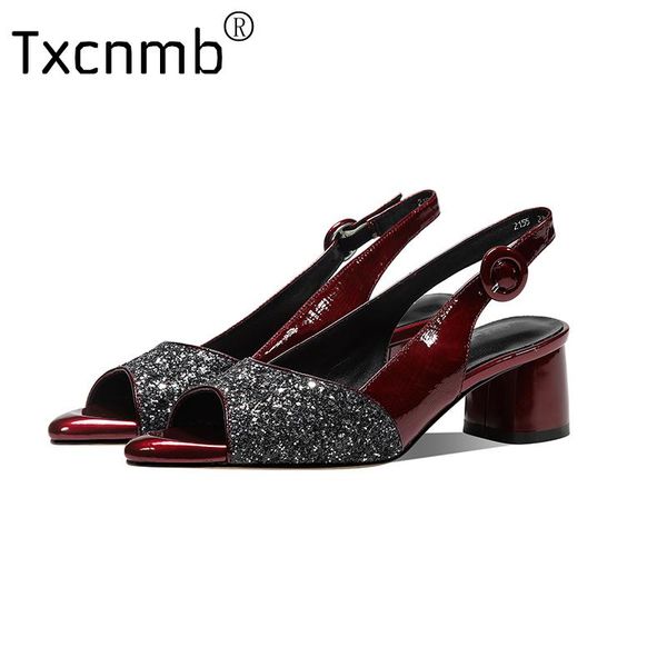 sandals txcnmb 2021 brand design buckle ladies genuine leather thick heels pumps summer est retro wedding office woman, Black
sandals txcnmb 2021 brand design buckle ladies genuine leather thick heels pumps summer est retro wedding office woman, Black