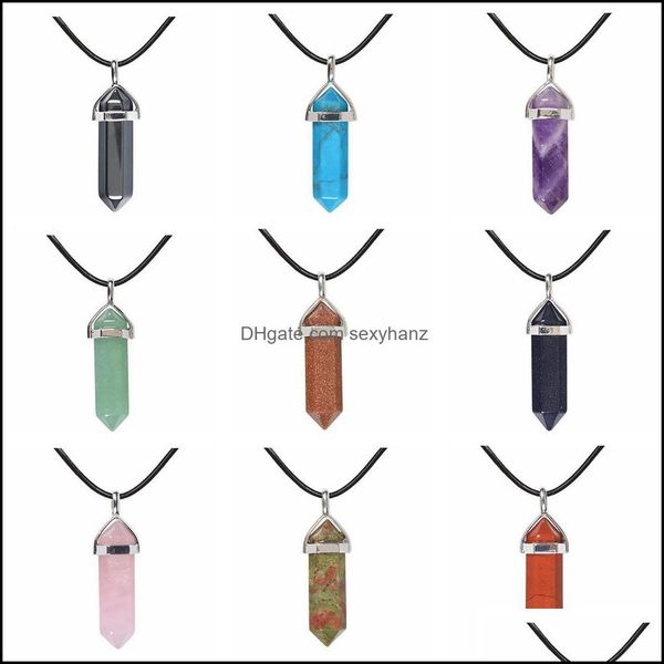 necklaces & pendants 12pcs natural stone hexagonal pointed reiki chakra pendant necklace women girl 18" genuine leather choker boho jew, Silver
necklaces & pendants 12pcs natural stone hexagonal pointed reiki chakra pendant necklace women girl 18" genuine leather choker boho jew, Silver