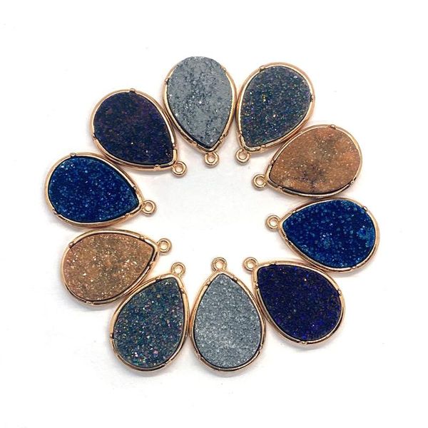 charms natural water drop pendant purple particle copper hollow base necklace designer exquisite jewelry accessories, Bronze;silver
charms natural water drop pendant purple particle copper hollow base necklace designer exquisite jewelry accessories, Bronze;silver