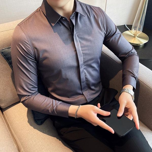 men's casual shirts british style all match solid long sleeve men dress simple slim fit business formal wear office chemise homme stree, White;black
men's casual shirts british style all match solid long sleeve men dress simple slim fit business formal wear office chemise homme stree, White;black