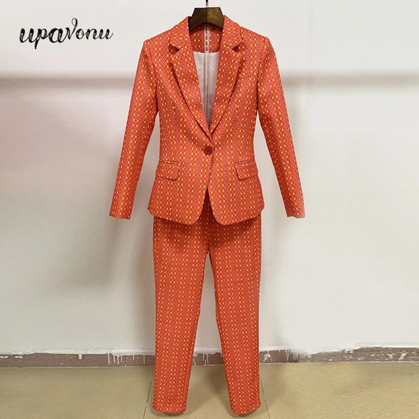 women's two piece pants upavonu high street fashion 2021 stylish deesigner runway suit set retro plaid print blazer + two-piece, White
women's two piece pants upavonu high street fashion 2021 stylish deesigner runway suit set retro plaid print blazer + two-piece, White