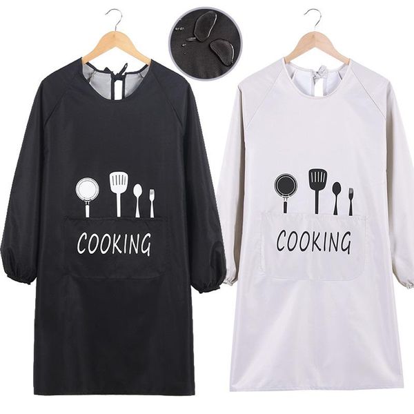 aprons fashion kitchen apron for woman cooking baking restaurant waterproof home cleaning tools long sleeve bibs
aprons fashion kitchen apron for woman cooking baking restaurant waterproof home cleaning tools long sleeve bibs