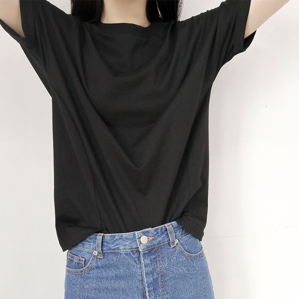 2021 new camiseta preta feminina o pescoo manga curta simples solto algodo t novo vero 3une, White
2021 new camiseta preta feminina o pescoo manga curta simples solto algodo t novo vero 3une, White