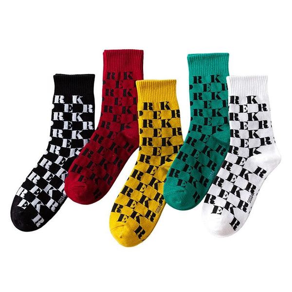 men's socks winter cotton colorful in the tube letter fashion white crew womens, Black
men's socks winter cotton colorful in the tube letter fashion white crew womens, Black