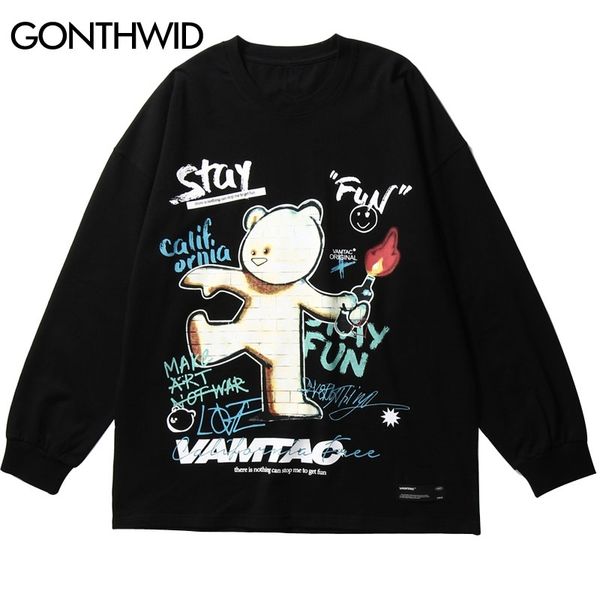 gonthwid harajuku graffiti bear print long sleeve tshirts streetwear hip hop casual cotton loose tees shirts mens 210317, White;black
gonthwid harajuku graffiti bear print long sleeve tshirts streetwear hip hop casual cotton loose tees shirts mens 210317, White;black