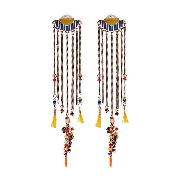 boho summer long tassel dangle earrings retro wedding earrings kolczyki piercing indian jewelry, Silver
boho summer long tassel dangle earrings retro wedding earrings kolczyki piercing indian jewelry, Silver