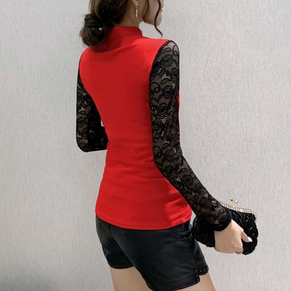 2021 new fall winter clothing women european style t-shirt patchwork lace hollow out ropa mujer long sleeve cotton tees t08601l gq, White
2021 new fall winter clothing women european style t-shirt patchwork lace hollow out ropa mujer long sleeve cotton tees t08601l gq, White
