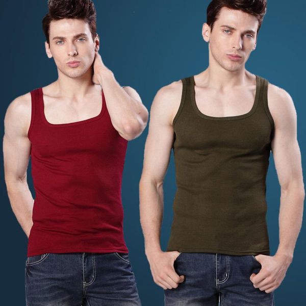 men' tank vest summer cotton i-shaped hurdle exercise sleeveless thick thread square collar, White;black
men' tank vest summer cotton i-shaped hurdle exercise sleeveless thick thread square collar, White;black