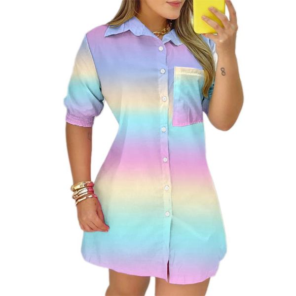 casual dresses european and american women's half sleeve shirt tie dyed contrast pattern lapel dress pocket button, Black;gray
casual dresses european and american women's half sleeve shirt tie dyed contrast pattern lapel dress pocket button, Black;gray