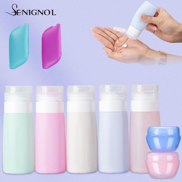 storage bottles & jars senignol 9pcs cosmetics travel set of portable silicone empty bath bottle kit toothbrush cover shampoo containers
storage bottles & jars senignol 9pcs cosmetics travel set of portable silicone empty bath bottle kit toothbrush cover shampoo containers