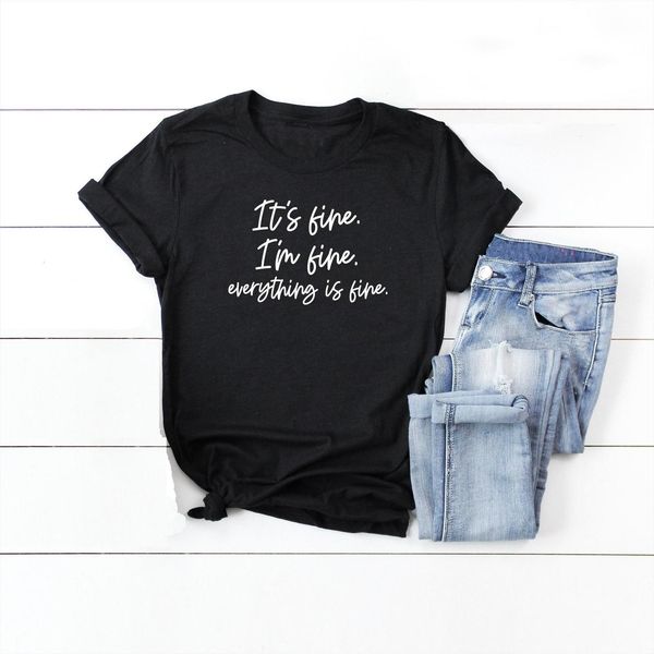 its fine, im everything womens is fine short sleeve graphic tee letters print women casual t shirts mom clothes, White
its fine, im everything womens is fine short sleeve graphic tee letters print women casual t shirts mom clothes, White