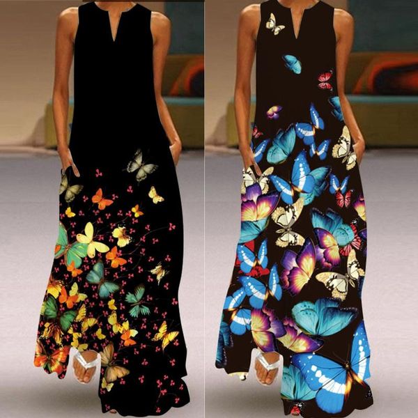 casual dresses vintage women sleeveless maxi dress with pocket butterfly print v-neck long summer ladies big swing party cami #t2g, Black;gray
casual dresses vintage women sleeveless maxi dress with pocket butterfly print v-neck long summer ladies big swing party cami #t2g, Black;gray