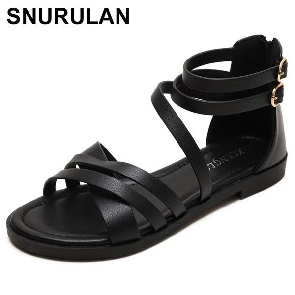 sandals snurulan2021 summer women female fashion gladiator flat plus size 36-42 leather shoes, Black
sandals snurulan2021 summer women female fashion gladiator flat plus size 36-42 leather shoes, Black